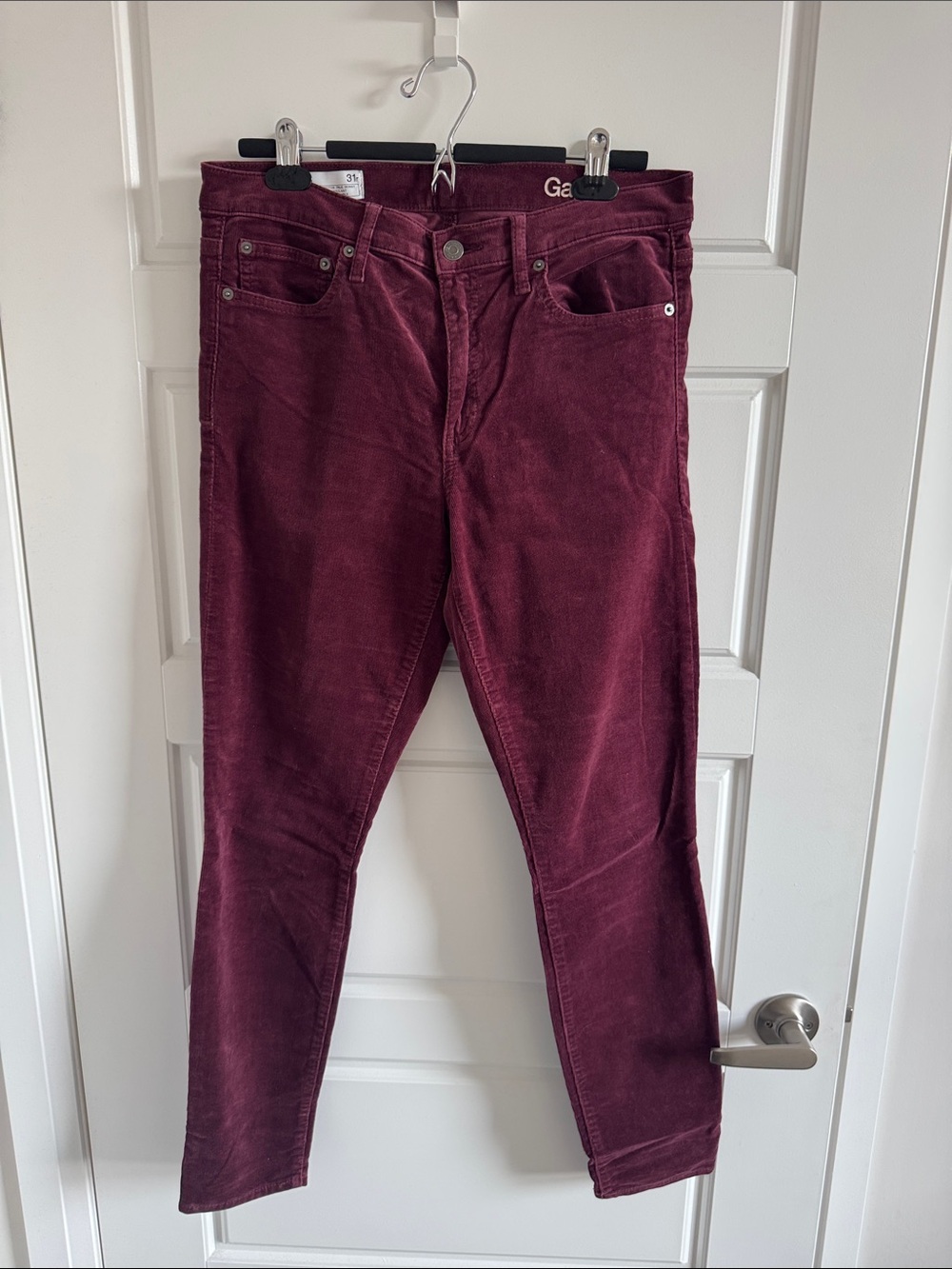 GAP Women's Burgundy Corduroy Ankle Pants